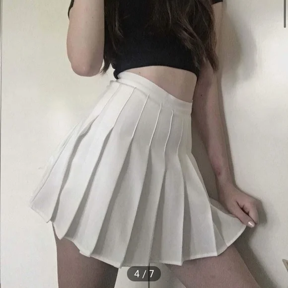 White Pleated Tennis Skirt